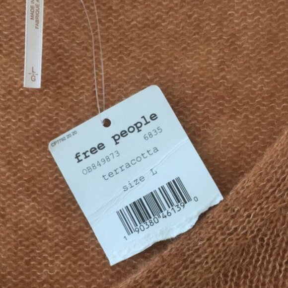 Free People Gossamer Vneck Sweater Terracotta Large - Picture 6 of 15